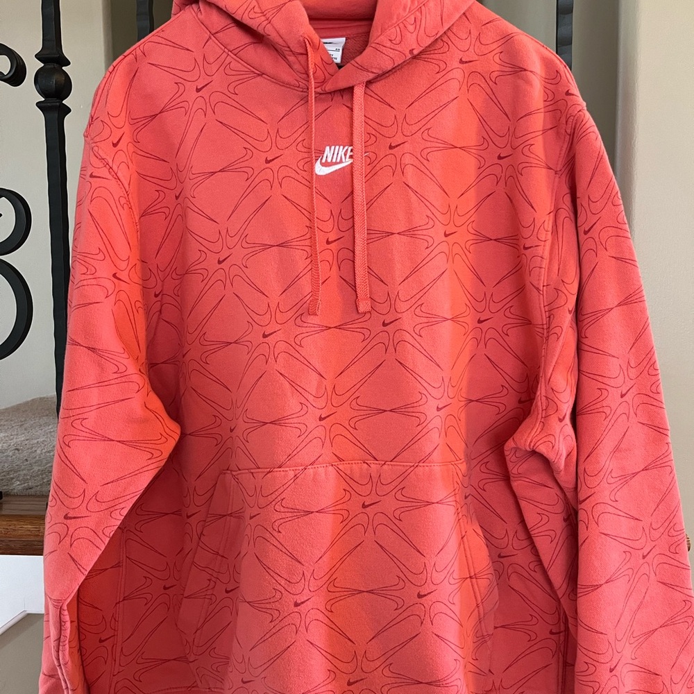Nike Red Hoodie with Pattern